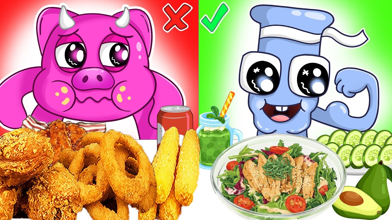 Alphabet Lore Cooking Korean | Healthy Food Vs Junk Food:Fried chicken, Salad | ASMR Mukbang Alphabet Lore Cooking Korean | Healthy Food Vs Junk Food:Fried chicken, Salad | ASMR Mukbang