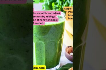 How to Make Green Smoothie Healthy Drinks #shorts #shortrecipes #lowcarbdiet #recipes #healthydrinks