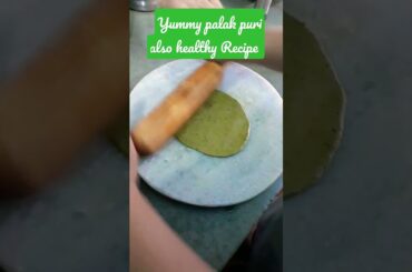 ##very healthy palak puri ##