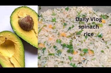 How to cook spinach rice step by step/vegan healthy dinner ideas#viral #video #subscribe
