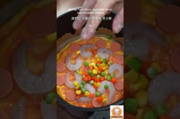 Healthy and Easy Cabbage and Egg Pizza Recipe | Low-Calorie and Delicious Pizza Alternative #Shorts