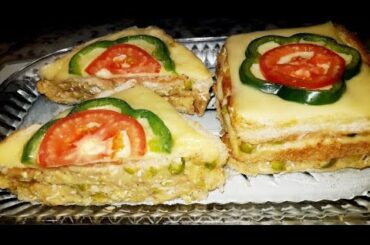 Egg Potato Cheesei Sandwich/creamy  & healthy cheesei sandwich recipe by kitchen with munazza