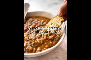 LENTIL SOUP RECIPE | EASY AND FAST LENTIL SOUP | HEALTHY DINNER RECIPE