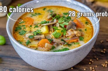 Low-calorie soup with chicken that everyone will love! Healthy and fast!