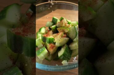 100 days of testing healthy recipes- day 2 cucumber salad #healthy #youtubeshorts #lowcalorie