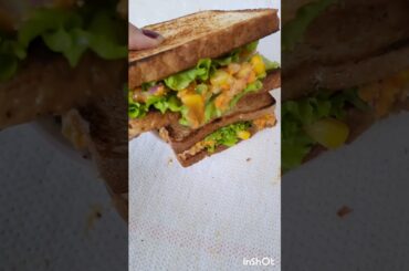 5 Minute Lettuce Veg Sandwich#vegsandwich #lettuce #Healthy #easy #youtubeshorts #shorts