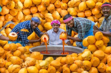 NATURAL JUICE | Red Tender Coconut Sarbath | Healthy Juice Making in Village | Summer Health Drinks