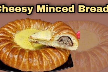 cheesy Minced bread |chicken bread recipe #healthy #cooking#cheese #teatime #best #easy #cheeselover