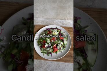 Candida friendly salad #candidacleanse #guthealth #saladrecipe #salad #healthyrecipes #salmon #food