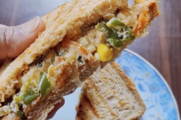 Healthy Hung Curd cheese Sandwich (Whole Wheat bread)kids special Lunch box recipe for kids