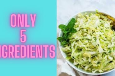 Crunchy Cabbage Salad (Only 5 Ingredients) - Easy Recipe for a Healthy Salad!