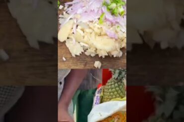 Banana Stem Salad|#salad #streetfood #streetstyle #bananastemsalad #viral #shortsvideo#shorts#viral