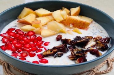 Weight loss healthy breakfast || oats , chia and fruits #ytshorts #delicious #recipe #viral