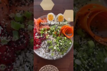 Naked sushi bowl salmon egg healthy lunch #healthyfood #healthyrecipes #easydinner #health