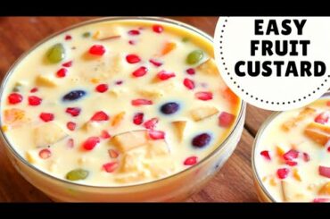 Fruit Custard Recipe | Healthy Dessert Recipe | How to Make Fruit Custard (Hindi)