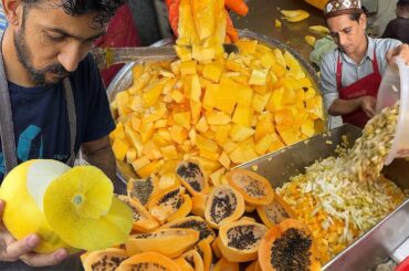 FRUIT SALAD | Colorful Healthy Fruits Mixed Salad Recipe | Fruits Cutting Skills | Street Food