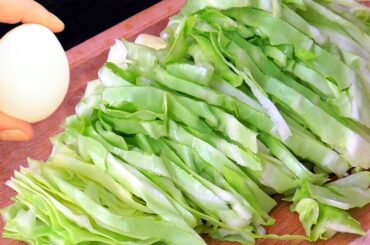 3 Ingredient Young Cabbage Egg Recipe! Why didn't I know this recipe before? You'll be amazed!