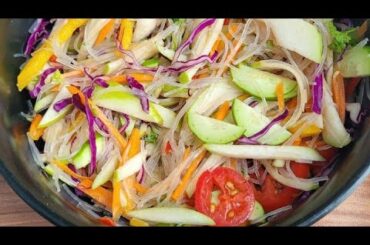 Weight loss with Rainbow Noodle Salad | Cold Noodle Salad | Low Calorie Salad