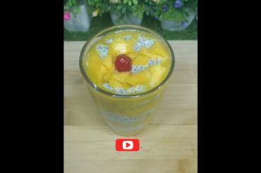 Mango chia seeds pudding/Easy healthy breakfast recipe/#ytshorts #trending #shortsfeed #shorts