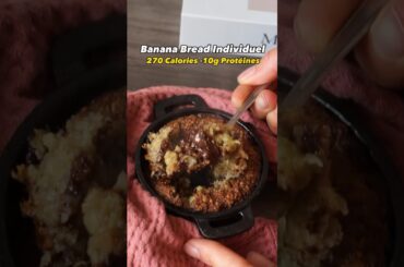 Banana bread healthy portion individuelle 270kcal seulement #recettehealthy #bananabread #dessert