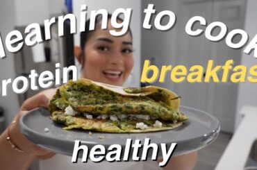 COOK WITH ME - healthy breakfast ideas OMELETTES - high protein meals, low calorie