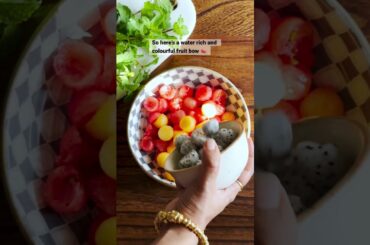 Summer fruit bowl | Fruit salad | Colorfull bowl | Healthy bowl | Nutrition rich bowl #shorts