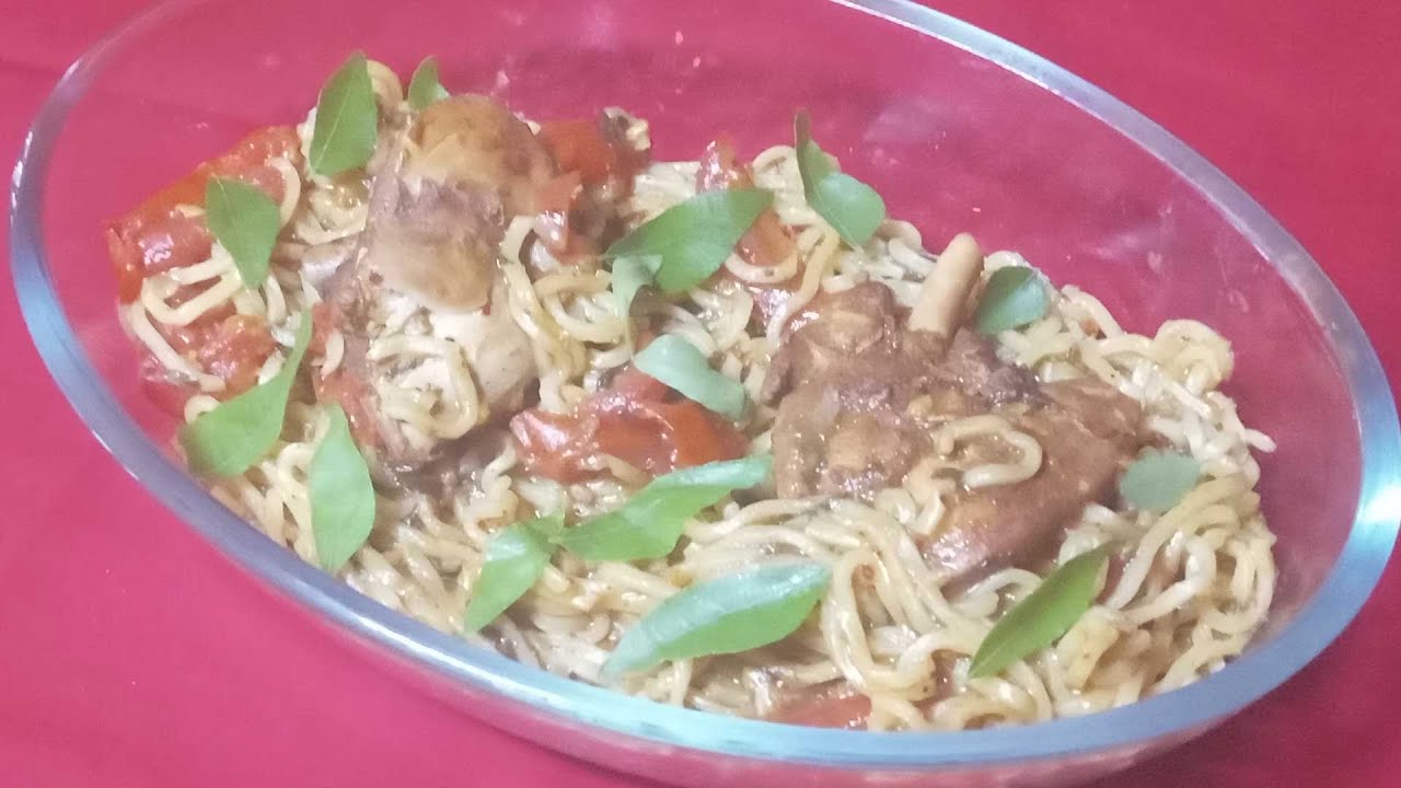 Chicken Fenugreek Leaf Noodles Bowl/Dinner Recipes/Noodles Recipes/Chicken Recipes/Maggi Recipe 1506 Chicken Fenugreek Leaf Noodles Bowl/Dinner Recipes/Noodles Recipes/Chicken Recipes/Maggi Recipe 1506