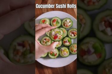 How To Make Delicious Cucumber Sushi Rolls # shorts