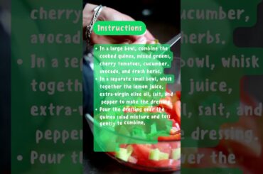 Healthy Diet Delight: Quinoa Salad with Mixed Greens Recipe  - Weight Loss and Nutritious Food