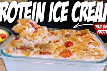 THIS PROTEIN ICE CREAM IS A GAME CHANGER! | Strawberry Cheesecake Low Calorie High Protein Recipe!