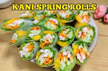 KANI SALAD SPRING ROLL with Peanut and Mayo Sauce | Healthy and Delicious Kani Salad Roll Recipe