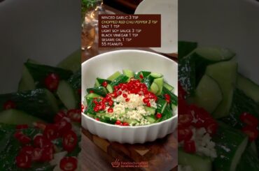 EASY VEGAN CUCUMBER SALAD RECIPE #veganrecipes #vegetarian #cucumber #salad #chinesefood #cooking