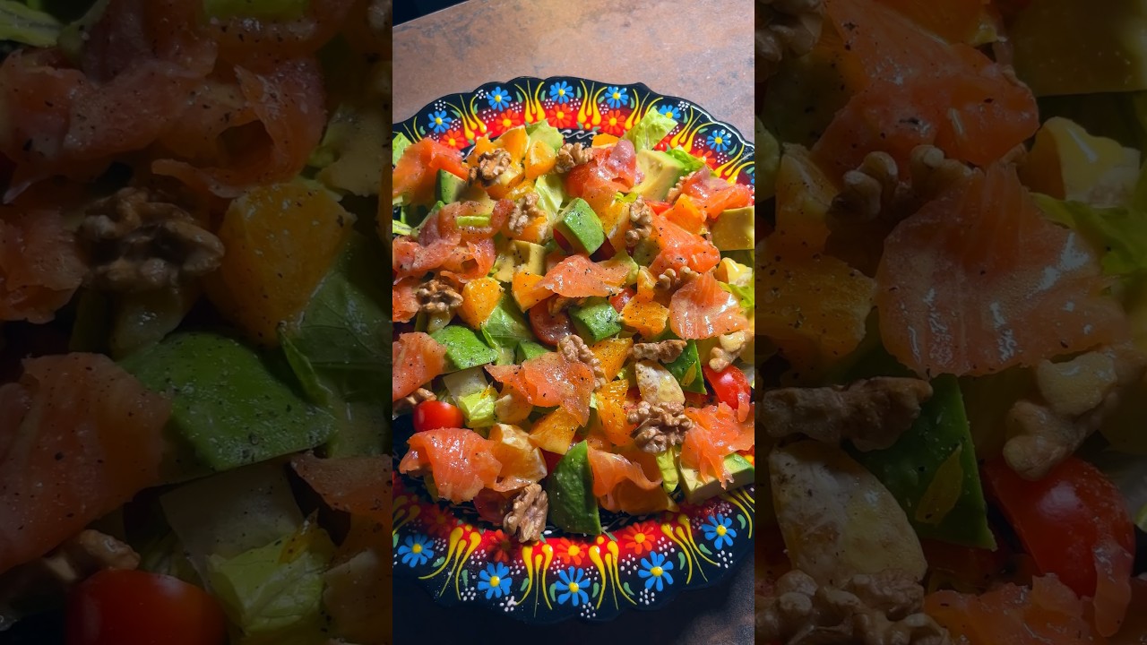 Smoked Salmon, avocado and veggie healthy SALAD recipe #shorts #saladrecipe #salmonsalad Smoked Salmon, avocado and veggie healthy SALAD recipe #shorts #saladrecipe #salmonsalad