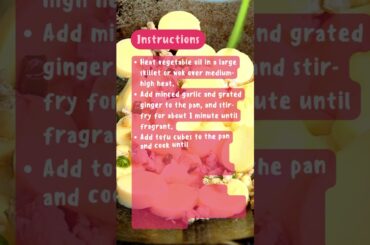 Tantalizing Tofu: Discover the Best Veggie Stir-Fry Recipe - Healthy Diet Food Recipe