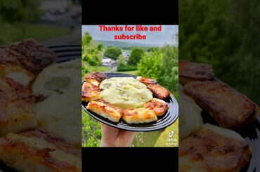 Easiest food recipe halloumi and potato #easyrecipe #healthyrecipes #halloumi