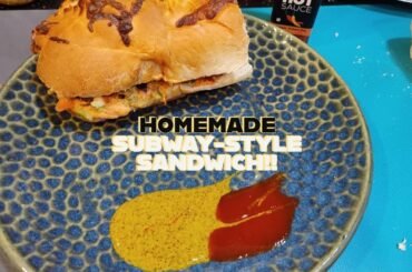 Easy to make HEALTHY VEG SUBWAY- STYLE SANDWICH UNDER 20 MINS NO ONION NO GARLIC