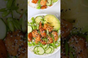 Easy Salmon Teriyaki Bowl | #Shorts