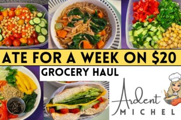 $20 FOR A WEEK OF FOOD | EXTREME GROCERY BUDGET CHALLENGE | HEALTHY MEAL PREP