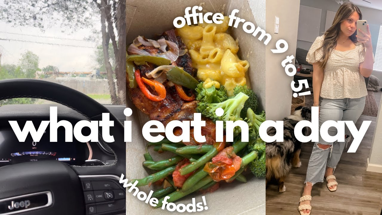 WHAT I EAT IN A DAY WORKING 9-5 IN AN OFFICE! Eating on the go & 15 minute dinner! WHAT I EAT IN A DAY WORKING 9-5 IN AN OFFICE! Eating on the go & 15 minute dinner!