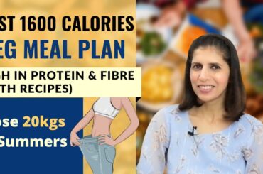 Best High Protein, Fibre Rich Meal Plan | Weight Loss | With Recipes | 1600 Cal Veg Indina Diet
