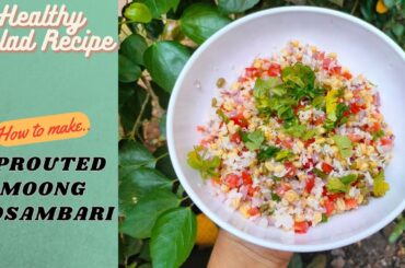 Sprouted Green Moong Kosambari I Healthy Salad Recipe I #simplerandhap