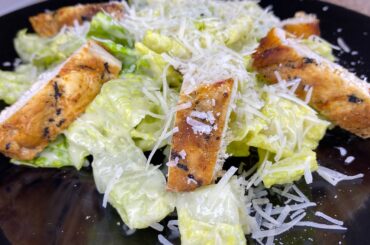 Healthy Chicken Caesar Salad Recipe - MY FAVORITE!