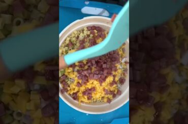 BEST pasta salad for your next party! #shorts #tiktok #howto #party #lunch #birthday