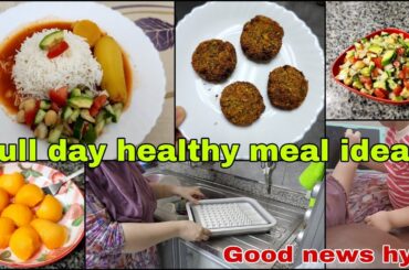 Healthy meal ideas | good news | no oil recipe Avocado salad | Falafel | zucchini/kusa | Hani vlogs
