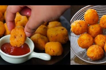 Potato Bites Snacks | Crispy Snacks Garlic Potato Bites | Potato Snacks Recipe