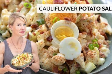 Healthy Cauliflower "Potato" Salad | Perfect KETO COOKOUT side dish!