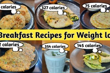 6 Breakfast recipes for weight loss | High Protein breakfast | Diet recipes to lose weight fast