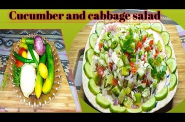 Healthy salad | cucumber and cabbage salad by ug food art