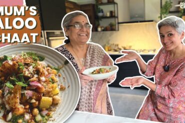 ALOO CHAAT | Quick Potato and Chickpea Chaat recipe with MY MUM | Streetfood | Food with Chetna