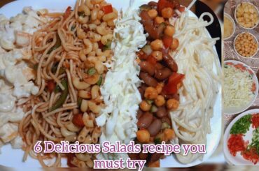 6 Delicious Salads recipe | Russian Salad | macroni and fruit Salad #Rajmasaladrecipe #HealthySalad
